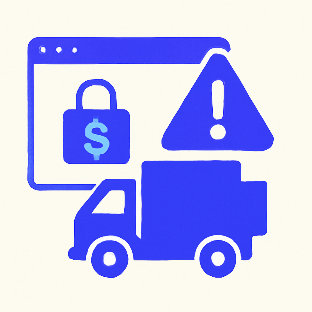 Faux site transporteur frauduleux qui bloque le paiement