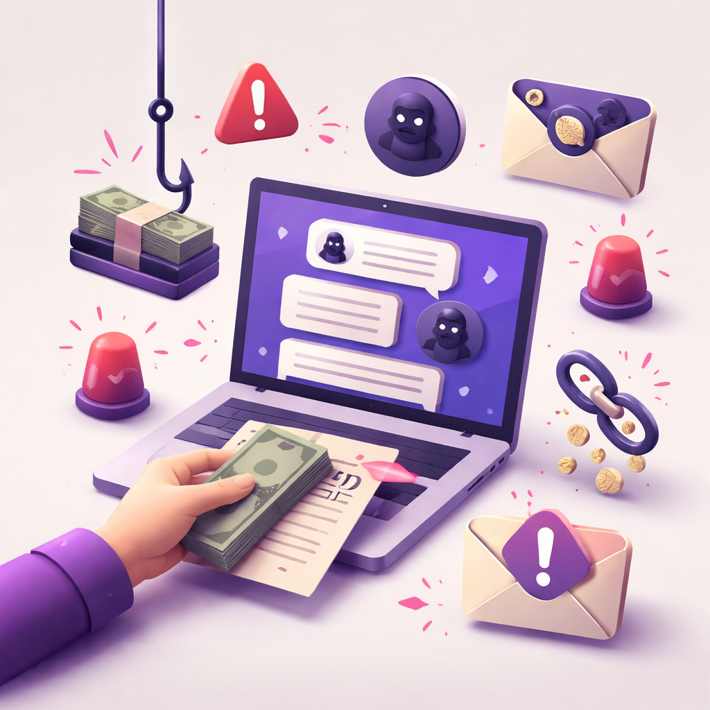 Illustration pour "Comment reconnaître une arnaque au mandat cash"