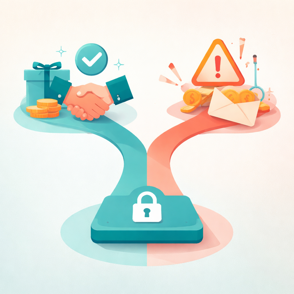 Illustration pour "Une arnaque PayPal amis famille commence souvent par un mauvais usage du service"