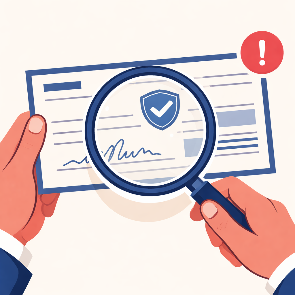 Illustration pour "<strong>Assegno bancario falso come verificare</strong>: i controlli immediati"