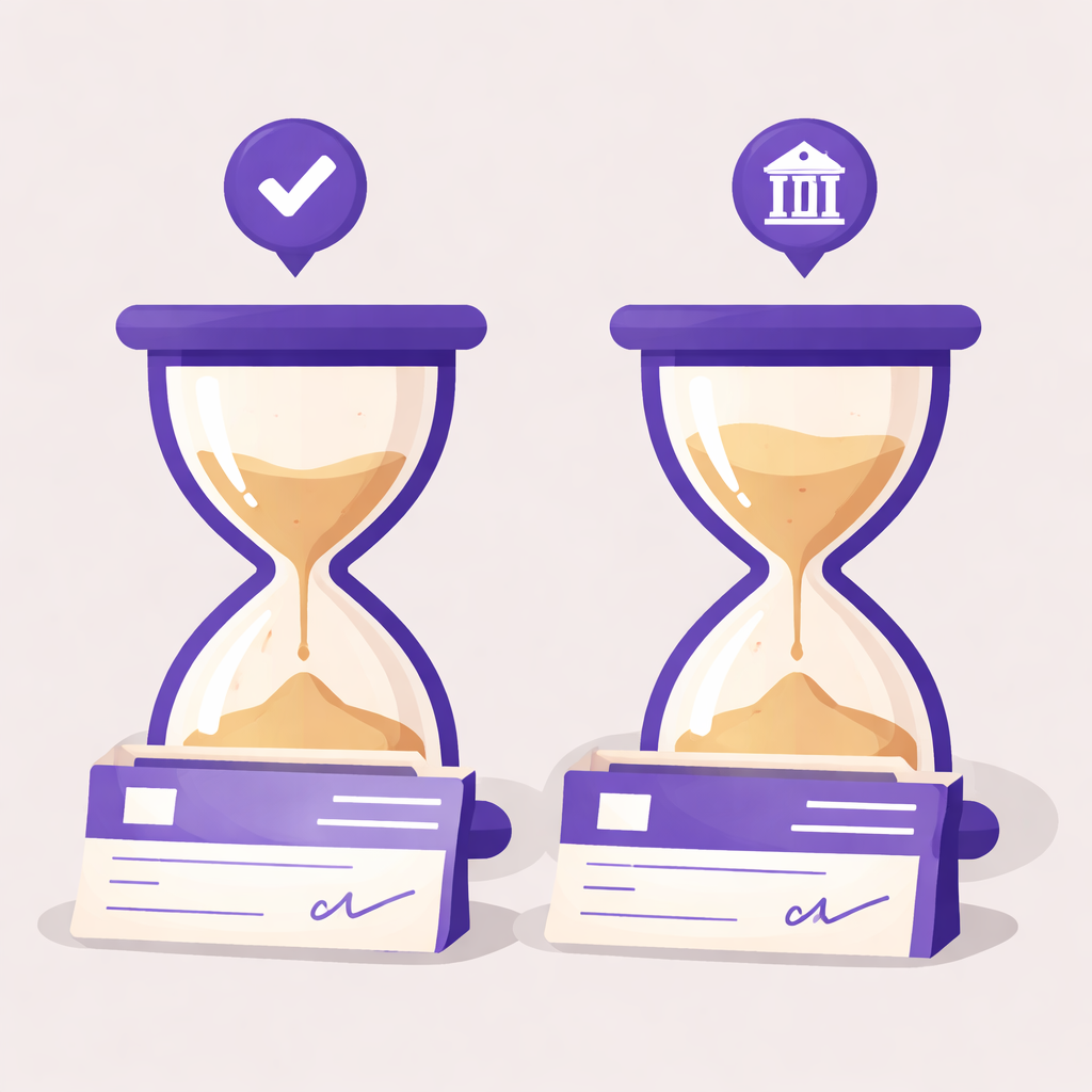 Illustration pour "Le <strong>chèque de banque délai validité encaissement</strong> repose sur deux délais différents"