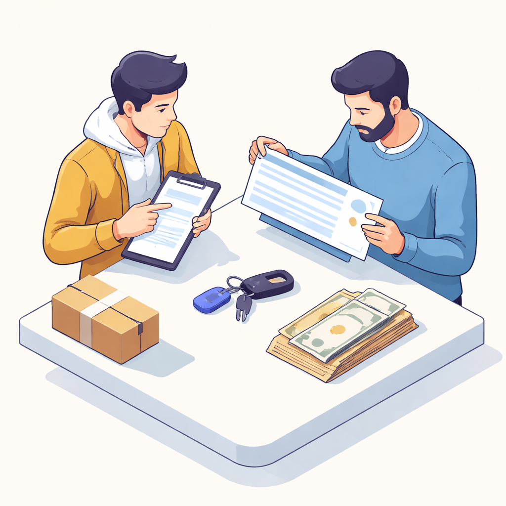 Illustration pour "Comment fonctionne un chèque de banque dans une vente entre particuliers"