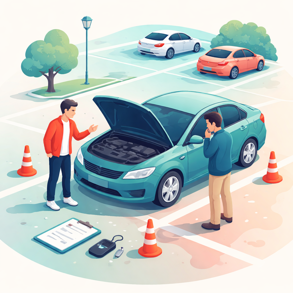 Illustration pour "<strong>Cómo vender un coche entre particulares de forma segura</strong> al mostrarlo"