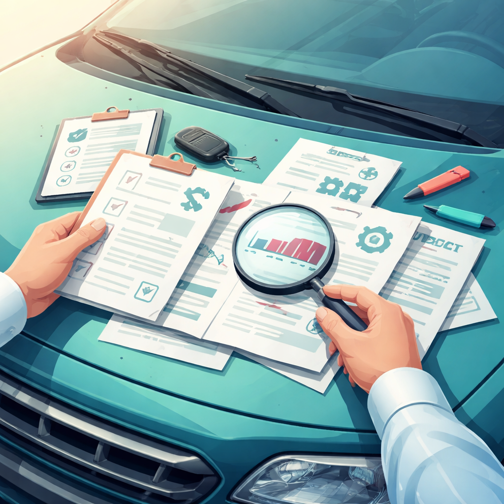 Illustration pour "Comment vérifier kilométrage réel avec les documents du véhicule"