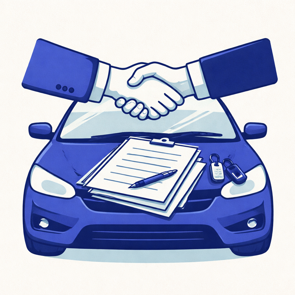 Illustration pour "Le <strong>contrat de vente voiture particulier modèle 2026</strong> sert à prouver ce qui a été convenu"