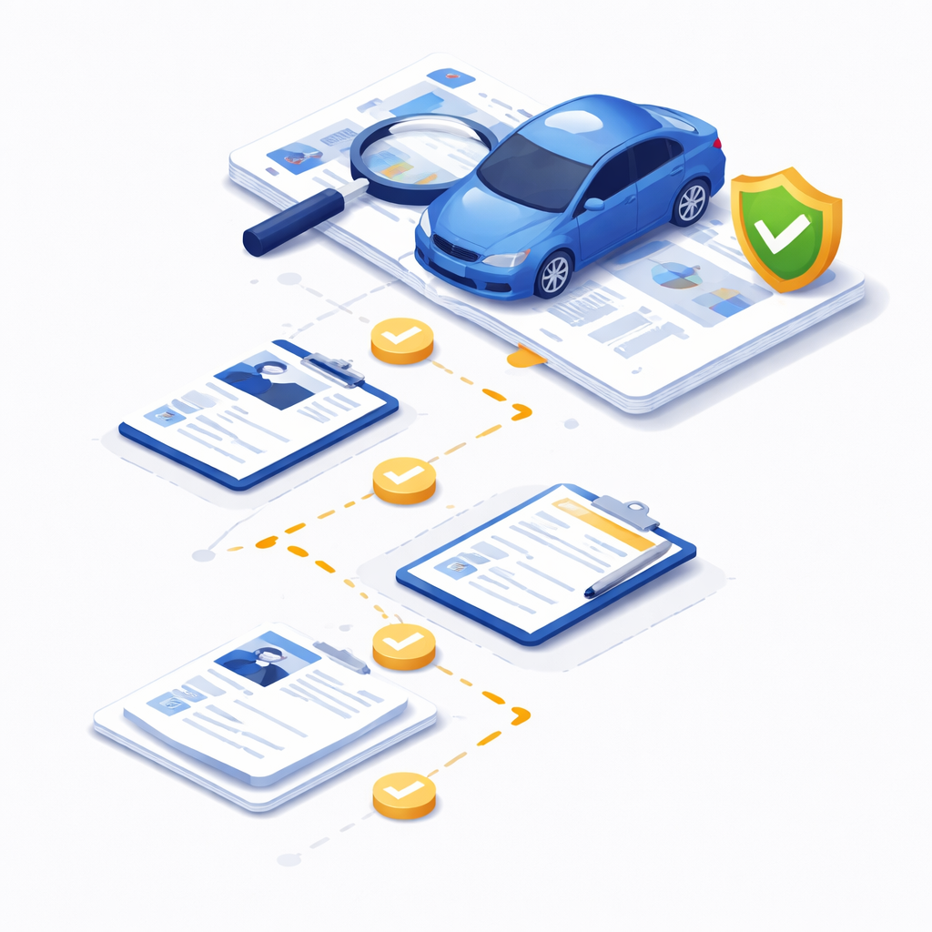 Illustration pour "Comment <strong>contrôler l'historique d'une voiture</strong> étape par étape"