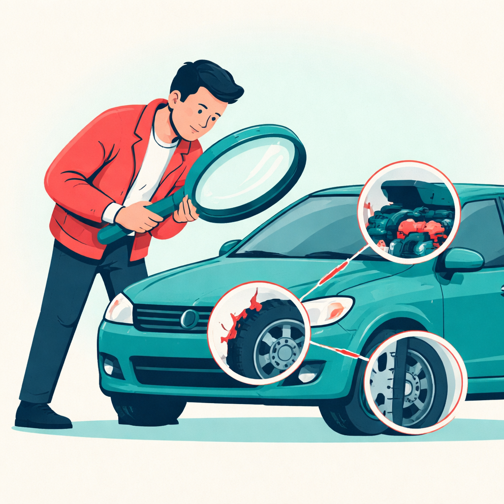 Illustration pour "Comprendre l’enjeu avant de verifier une voiture d’occasion"