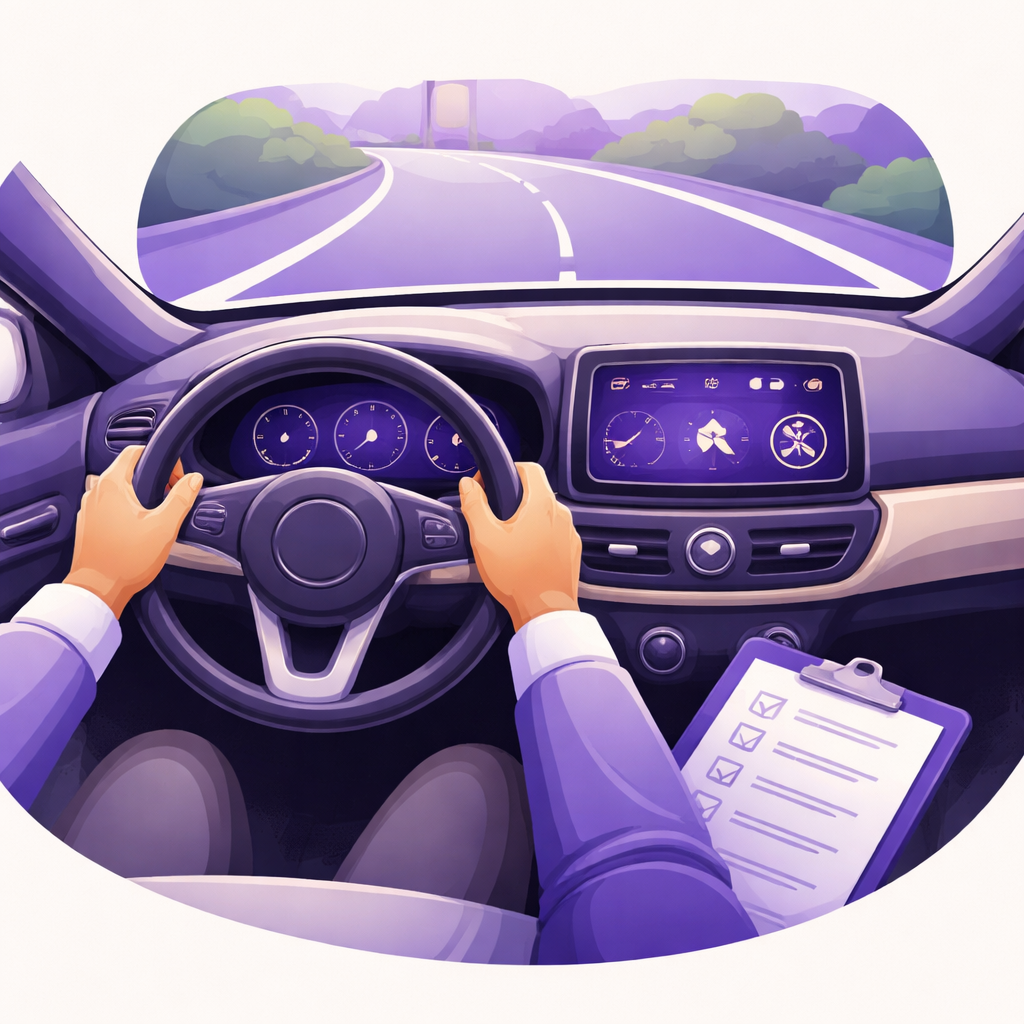 Illustration pour "<strong>Gebrauchtwagen prüfen vor Kauf</strong>: Motorraum und Technik"