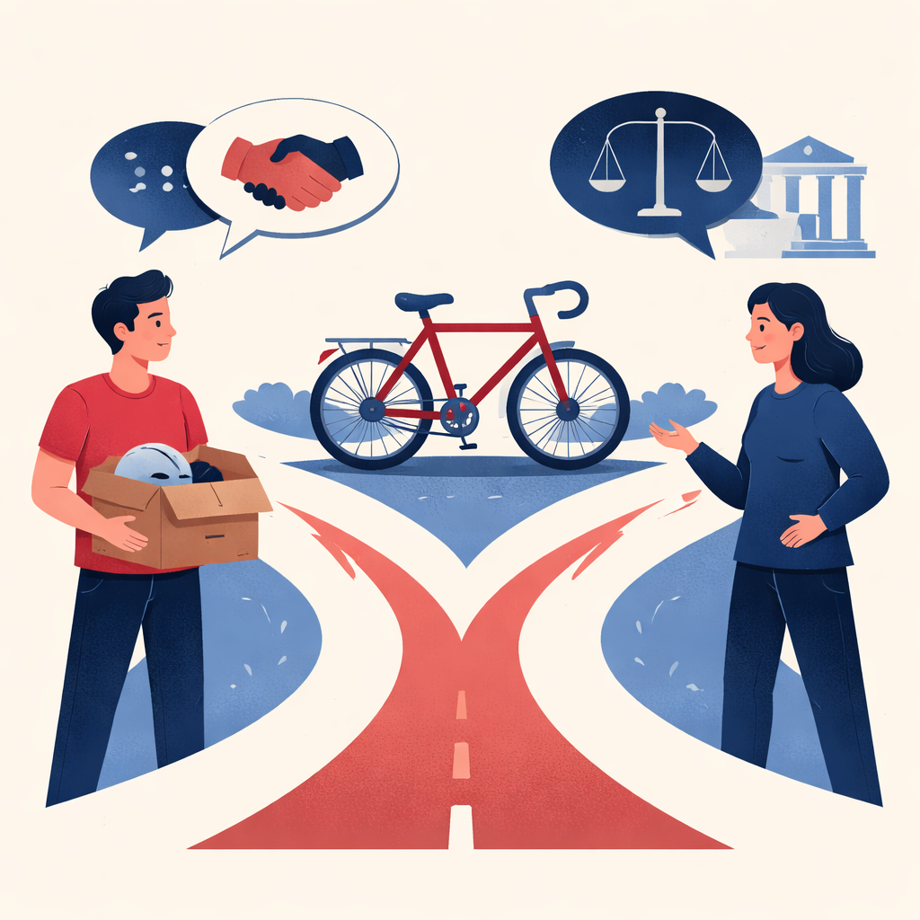 Illustration pour "Le litige acheteur vendeur conciliation sert à régler un désaccord sans aller trop vite au tribunal"