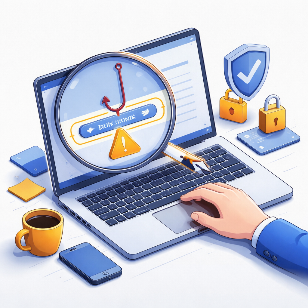 Illustration pour "Comment vérifier un email frauduleux banque sans prendre de risque"