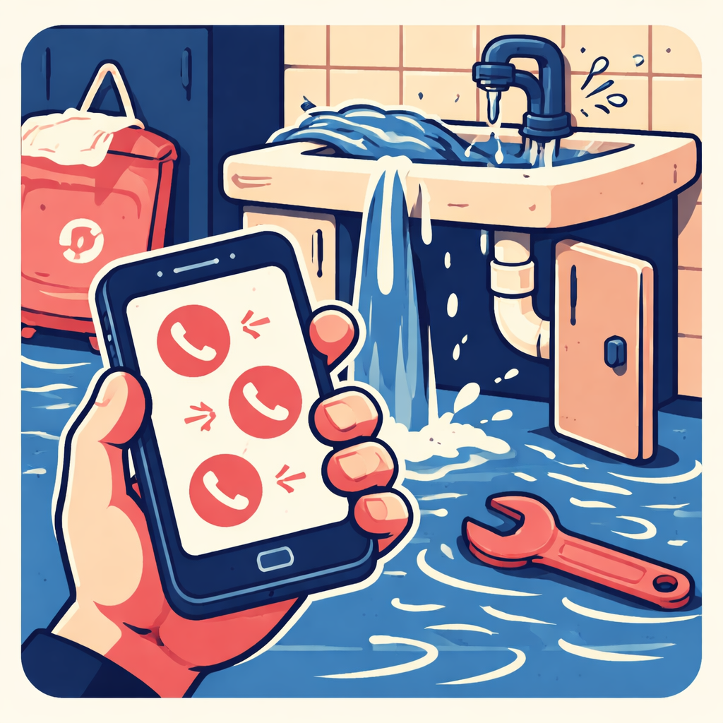 Illustration pour "Plombier urgent arnaque prix : le problème vient surtout de l’urgence"