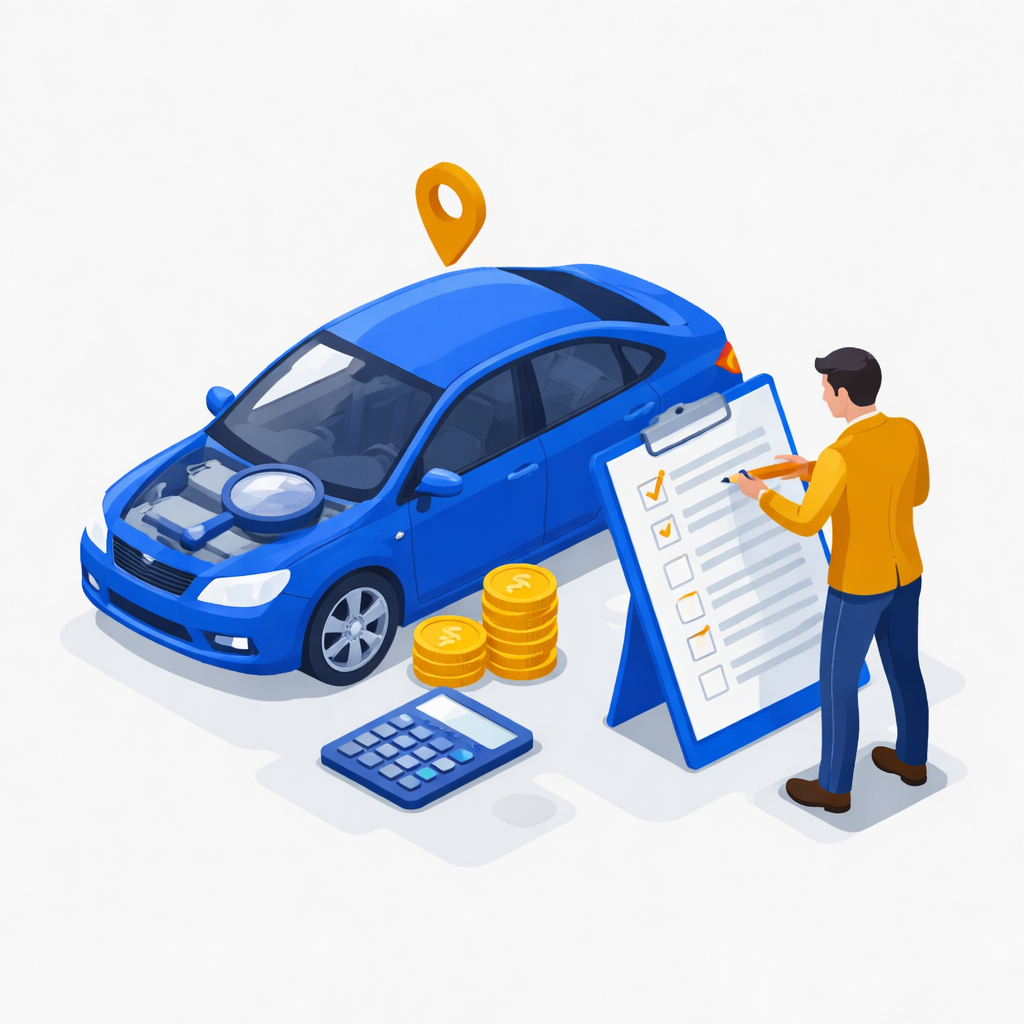 Illustration pour "Comment <strong>estimer voiture occasion</strong> étape par étape"