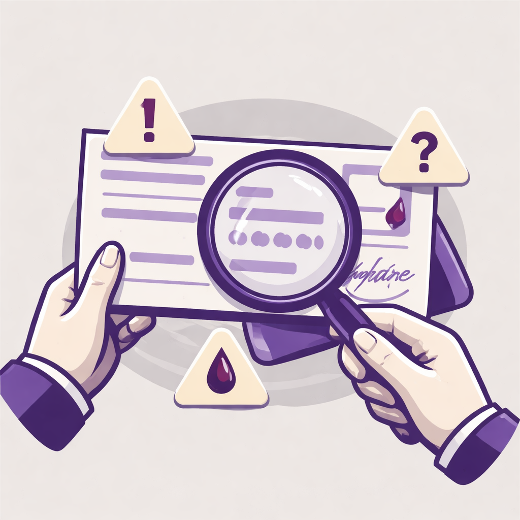 Illustration pour "<strong>bankscheck gefälscht erkennen</strong>: die wichtigsten Warnzeichen"