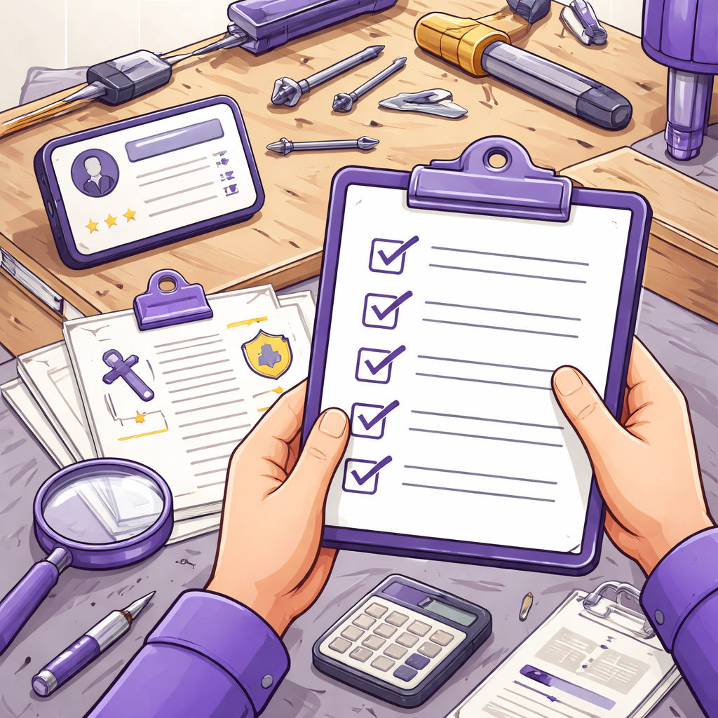 Illustration pour "Comment vérifier un artisan avant tout paiement"