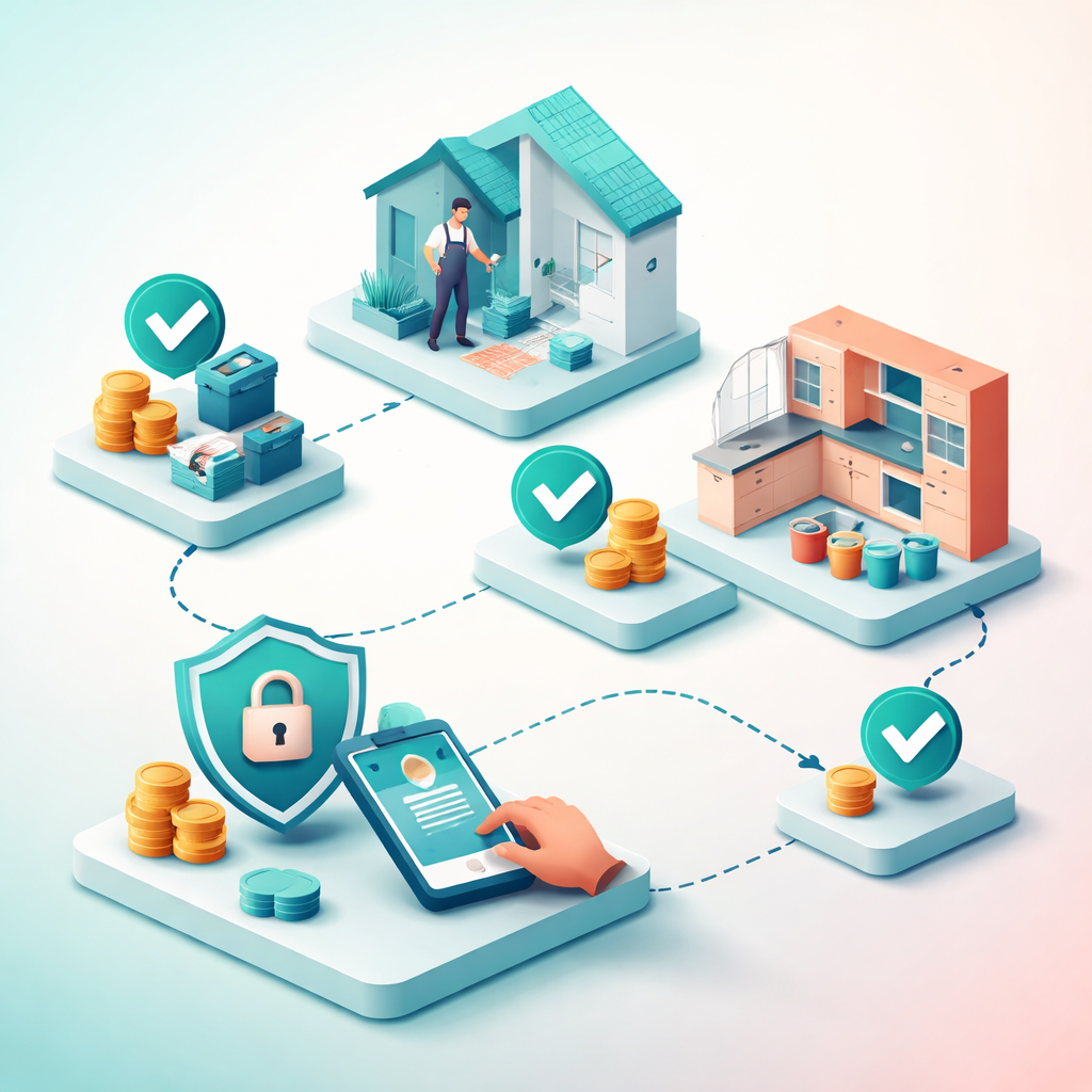 Illustration pour "<strong>sécurisation paiement artisan</strong> con hitos y validaciones"