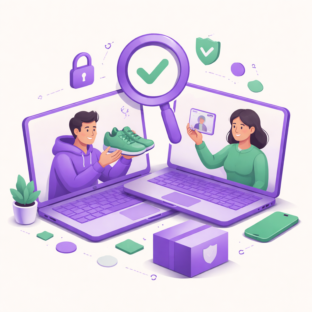 Illustration pour "Comment vérifier l'identité avant de sécuriser transaction en ligne particulier"