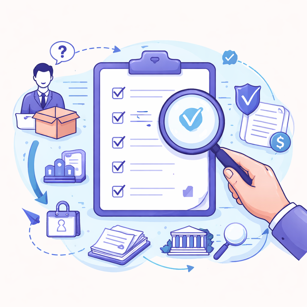 Illustration pour "A practical checklist before working with any unknown supplier"