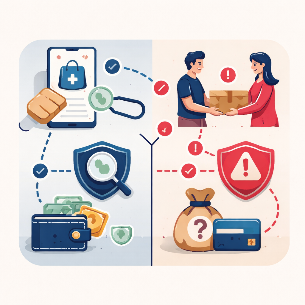 Illustration pour "Meglio Vinted o accordo diretto? Confronto dei rischi"