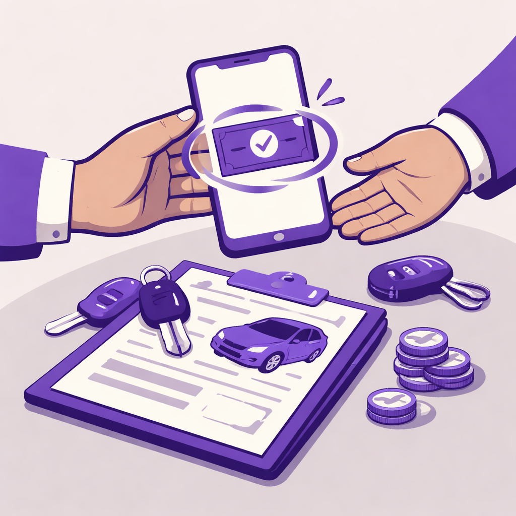 Illustration pour "Le <strong>virement instantané vente voiture sécurité</strong> repose d'abord sur une bonne compréhension du paiement"