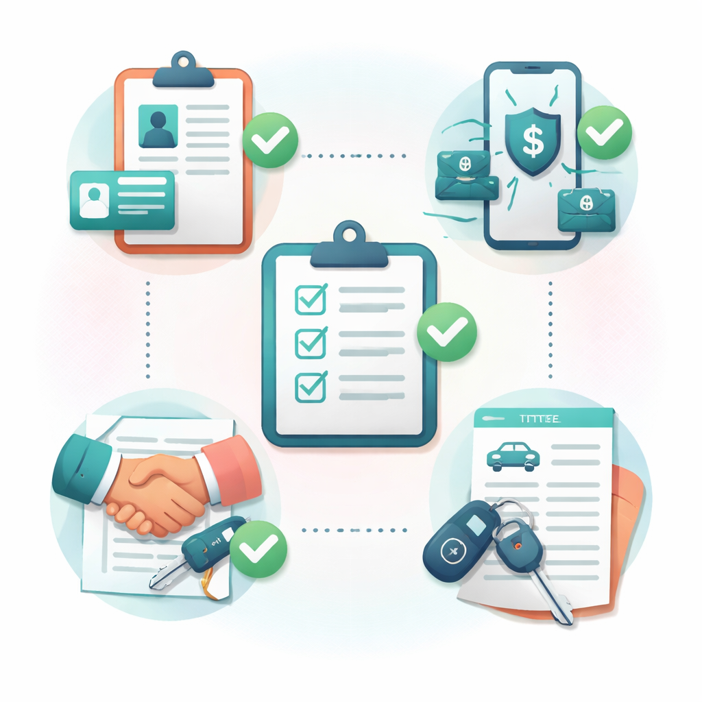 Illustration pour "A secure checklist before you hand over the car and title"